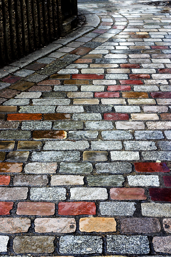 Rainbow paving stones